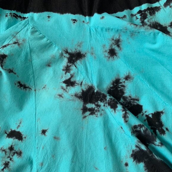 Vintage 90’s Punk Goth Whimsigoth Black Teal Dress Witch Sultry Fairy Rad - Picture 10 of 16